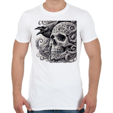 PRINTFASHION Koponya - Férfi póló - Fehér