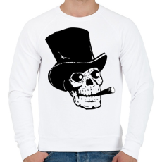 PRINTFASHION Koponya - Férfi pulóver - Fehér