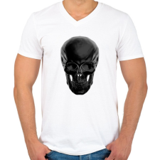 PRINTFASHION Koponya - Férfi V-nyakú póló - Fehér férfi póló