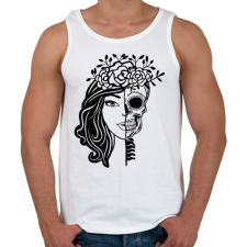 PRINTFASHION koponya girl - Férfi atléta - Fehér atléta, trikó