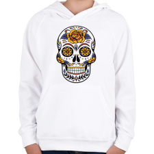 PRINTFASHION Koponya - Gyerek kapucnis pulóver - Fehér gyerek pulóver, kardigán