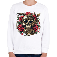 PRINTFASHION Koponya - Gyerek pulóver - Fehér