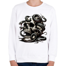 PRINTFASHION Koponya - Gyerek pulóver - Fehér gyerek pulóver, kardigán