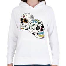 PRINTFASHION koponya mexiko - Női kapucnis pulóver - Fehér női pulóver, kardigán