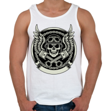 PRINTFASHION koponya, motorkerékpár sisak - Férfi atléta - Fehér atléta, trikó