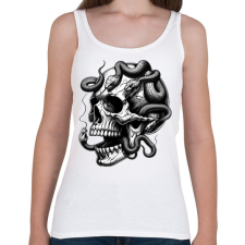 PRINTFASHION Koponya - Női atléta - Fehér női trikó