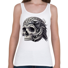 PRINTFASHION Koponya - Női atléta - Fehér női trikó