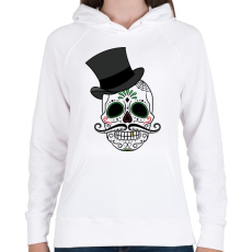 PRINTFASHION Koponya - Női kapucnis pulóver - Fehér