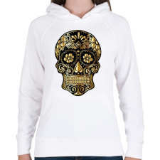 PRINTFASHION Koponya - Női kapucnis pulóver - Fehér női pulóver, kardigán