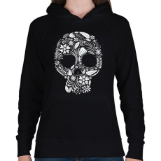 PRINTFASHION Koponya - Női kapucnis pulóver - Fekete