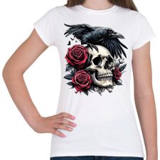 PRINTFASHION Koponya - Női póló - Fehér női póló