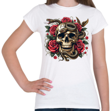 PRINTFASHION Koponya - Női póló - Fehér női póló