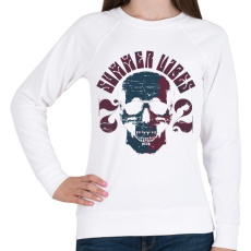 PRINTFASHION Koponya - Női pulóver - Fehér