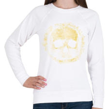 PRINTFASHION Koponya - Női pulóver - Fehér női pulóver, kardigán
