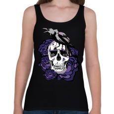 PRINTFASHION koponya rózsával - Női atléta - Fekete