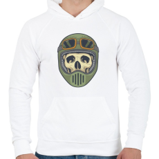 PRINTFASHION koponya sisak - Férfi kapucnis pulóver - Fehér