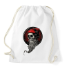 PRINTFASHION Koponya szakállal fejhallgatóval - Sportzsák, Tornazsák - Fehér
