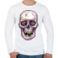 PRINTFASHION Koponya vízfestek - Férfi hosszú ujjú póló - Fehér