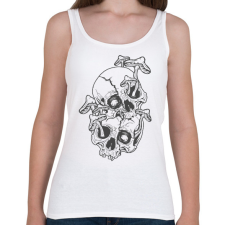 PRINTFASHION Koponyák - Női atléta - Fehér női trikó