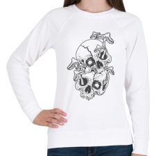 PRINTFASHION Koponyák - Női pulóver - Fehér női pulóver, kardigán