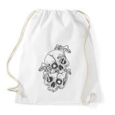 PRINTFASHION Koponyák - Sportzsák, Tornazsák - Fehér tornazsák