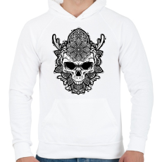 PRINTFASHION Koponyarajz - Férfi kapucnis pulóver - Fehér