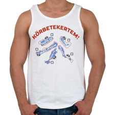 PRINTFASHION Körbetekertem - Férfi atléta - Fehér atléta, trikó