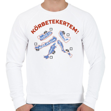 PRINTFASHION Körbetekertem - Férfi pulóver - Fehér