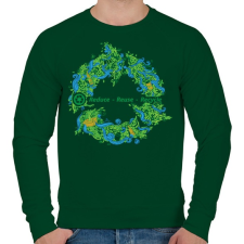 PRINTFASHION Körforgás - Férfi pulóver - Sötétzöld férfi pulóver, kardigán