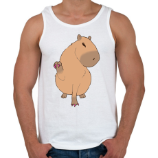 PRINTFASHION Körmös capybara - Férfi atléta - Fehér