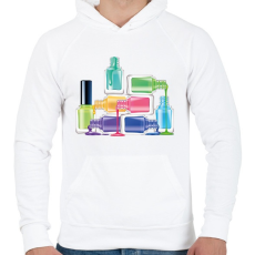 PRINTFASHION Körömlakkok - Férfi kapucnis pulóver - Fehér