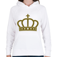 PRINTFASHION korona - Női kapucnis pulóver - Fehér női pulóver, kardigán