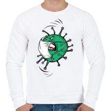 PRINTFASHION Korona vírus - Férfi pulóver - Fehér férfi pulóver, kardigán