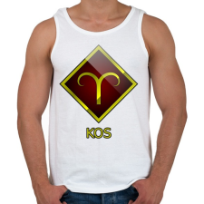 PRINTFASHION Kos - Férfi atléta - Fehér atléta, trikó