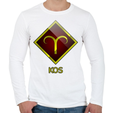 PRINTFASHION Kos - Férfi hosszú ujjú póló - Fehér férfi póló