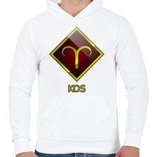 PRINTFASHION Kos - Férfi kapucnis pulóver - Fehér