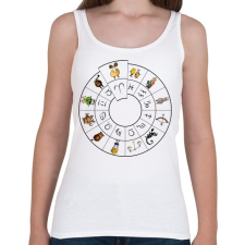 PRINTFASHION Kos - Női atléta - Fehér női trikó