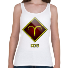 PRINTFASHION Kos - Női atléta - Fehér női trikó