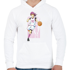 PRINTFASHION Kosaras anime - Férfi kapucnis pulóver - Fehér férfi pulóver, kardigán