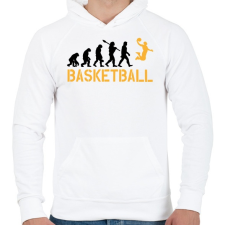 PRINTFASHION Kosaras evolúció - Férfi kapucnis pulóver - Fehér férfi pulóver, kardigán