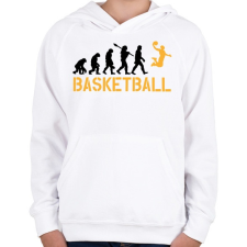 PRINTFASHION Kosaras evolúció - Gyerek kapucnis pulóver - Fehér gyerek pulóver, kardigán