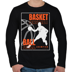 PRINTFASHION kosaras - Férfi hosszú ujjú póló - Fekete