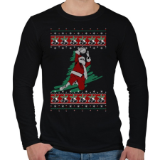 PRINTFASHION Kosaras karácsony - Férfi hosszú ujjú póló - Fekete férfi póló