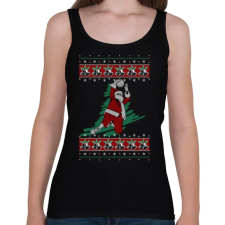 PRINTFASHION Kosaras karácsony - Női atléta - Fekete női trikó
