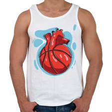 PRINTFASHION Kosaras szív - Férfi atléta - Fehér atléta, trikó