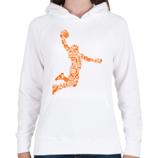 PRINTFASHION Kosaras ugrás - Női kapucnis pulóver - Fehér