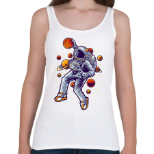 PRINTFASHION Kosaras űrhajós - Női atléta - Fehér női trikó