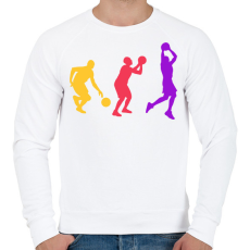 PRINTFASHION Kosarasok - Férfi pulóver - Fehér