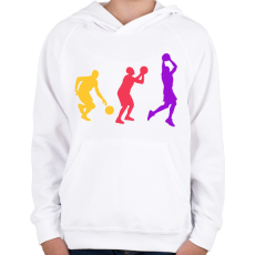 PRINTFASHION Kosarasok - Gyerek kapucnis pulóver - Fehér