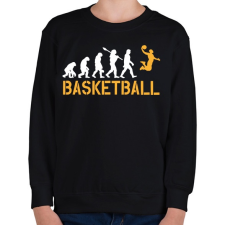 PRINTFASHION Kosárlabda evolúció - Gyerek pulóver - Fekete gyerek pulóver, kardigán